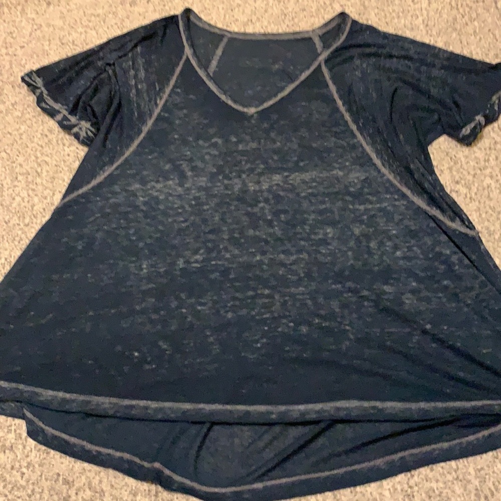 Free People Oversized V Neck Tee